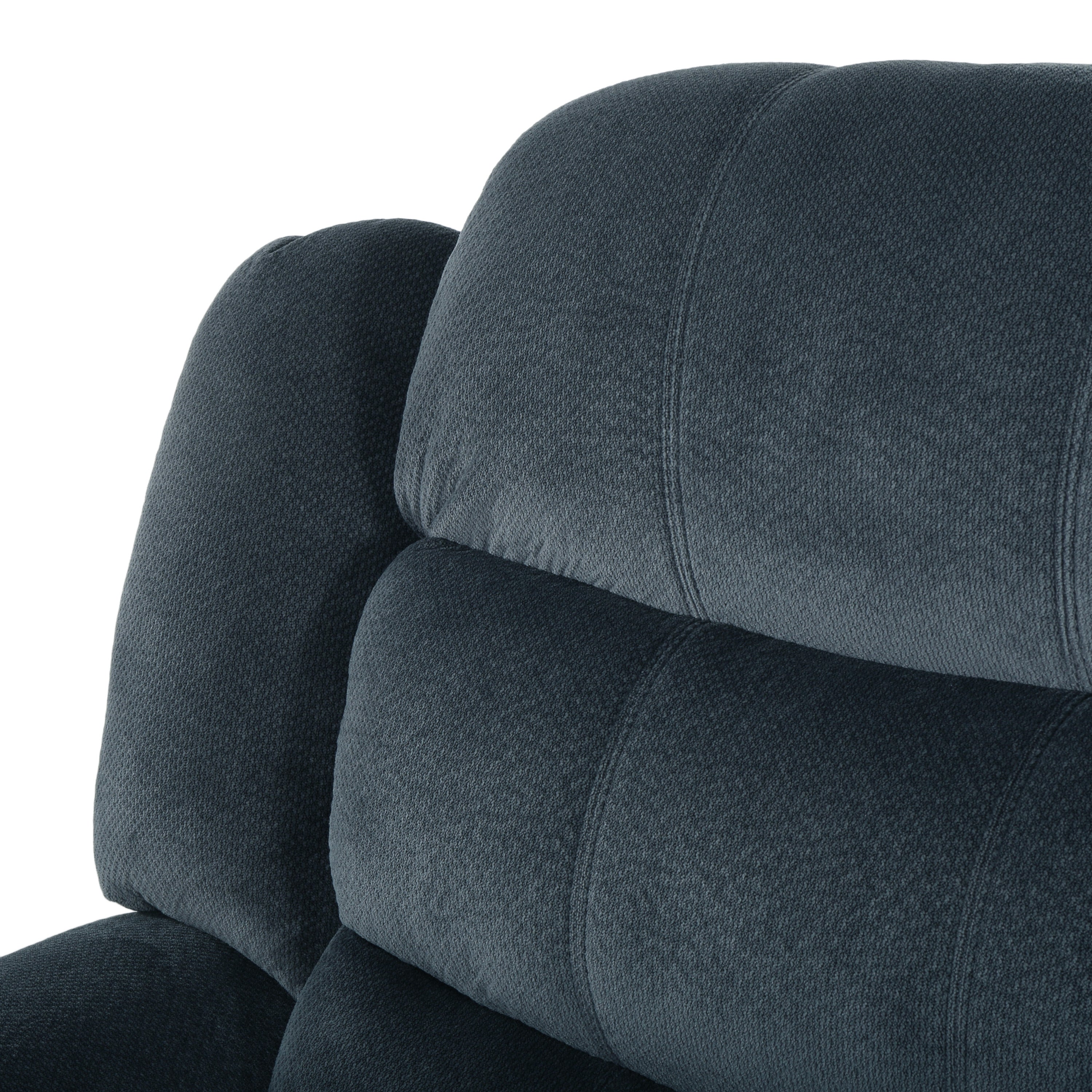 Emryka Contemporary Gray Fabric Glider Recliner