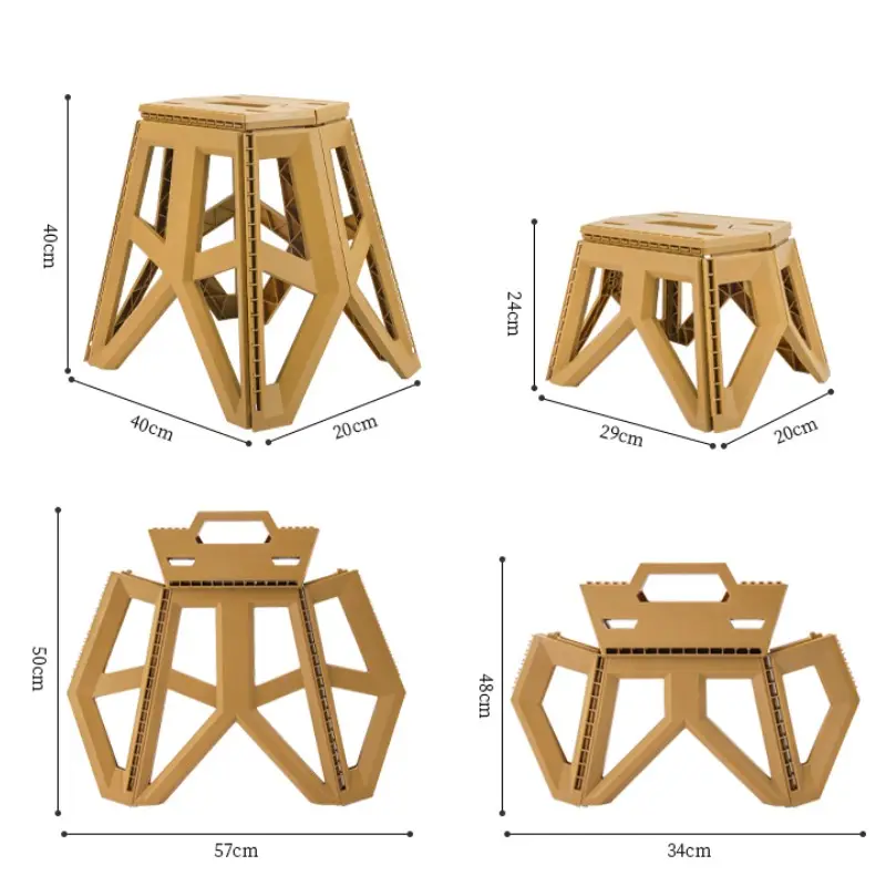 Lightweight Portable Hiking Fishing Camping Outdoor Plastic High Legs Folding Chair Stool