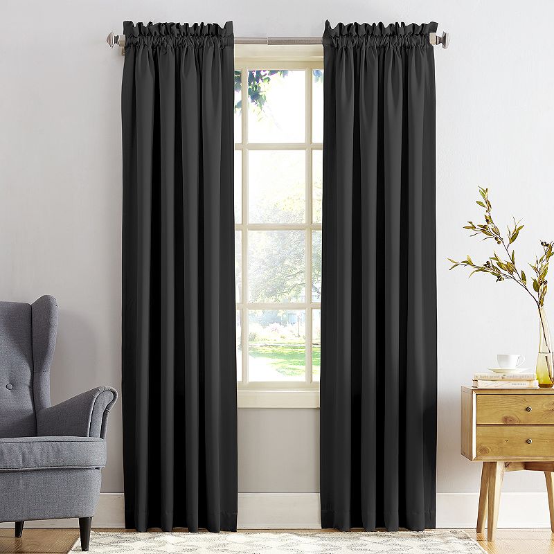 Sun Zero Gramercy Room Darkening Rod Pocket Curtain Panel