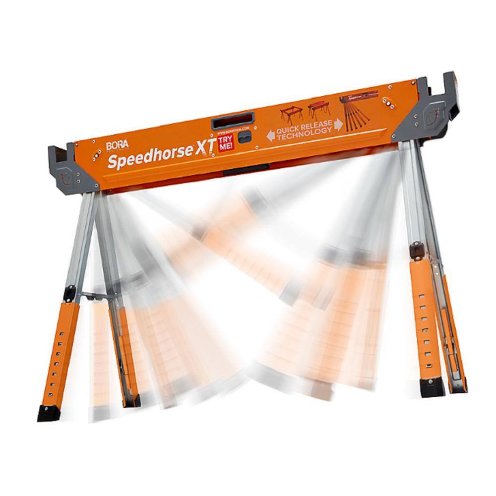 BORA 30 in. to 36 in. H Steel Speed Horse XT Adjustable Height Sawhorse with Auto Release Legs PM-4550