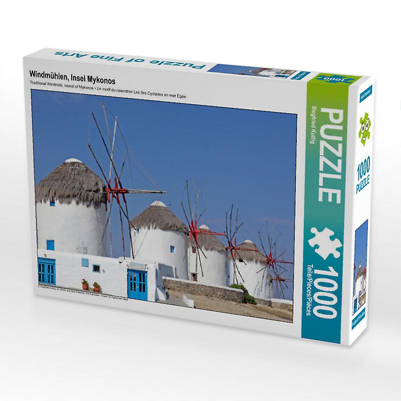 Windmühlen， insel mykonos   calvendo foto puzzle