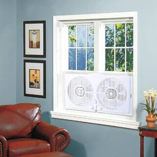 Hampton Bay 9 in. Twin Window Fan WDF9-2