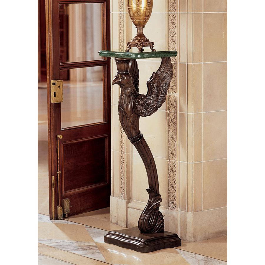 Design Toscano Griffin Of Hanover Pedestal   Traditional   Plant Stands And Telephone Tables   by Kolibri Decor  Houzz