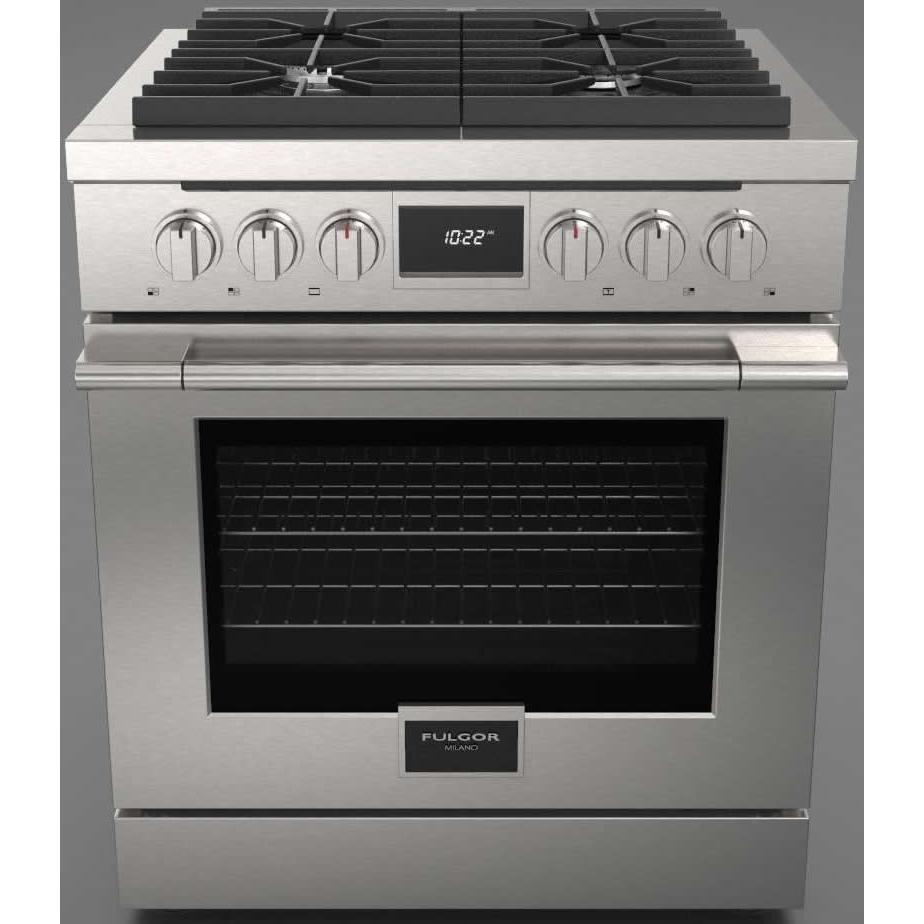 Fulgor Milano 30-inch Freestanding Dual Fuel Range F4PDF304S1