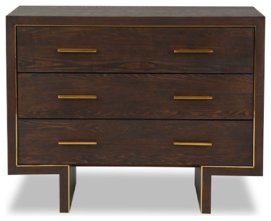 Dark Brown Rectangular Chest  Liang  ampEimil Tigur   Transitional   Accent Chests And Cabinets   by Oroa   Distinctive Furniture  Houzz