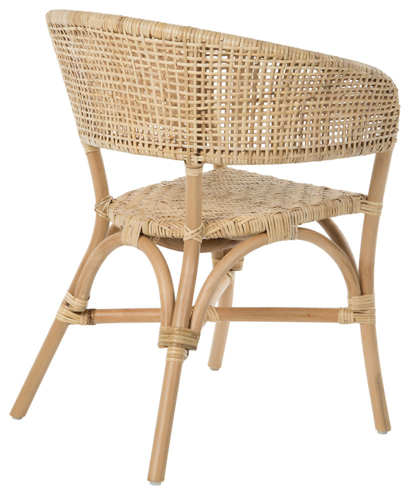 Rattan Cane Webbing Club and Dining Chair  Natural  Set of 2   Tropical   Armchairs And Accent Chairs   by KOUBOO  Houzz