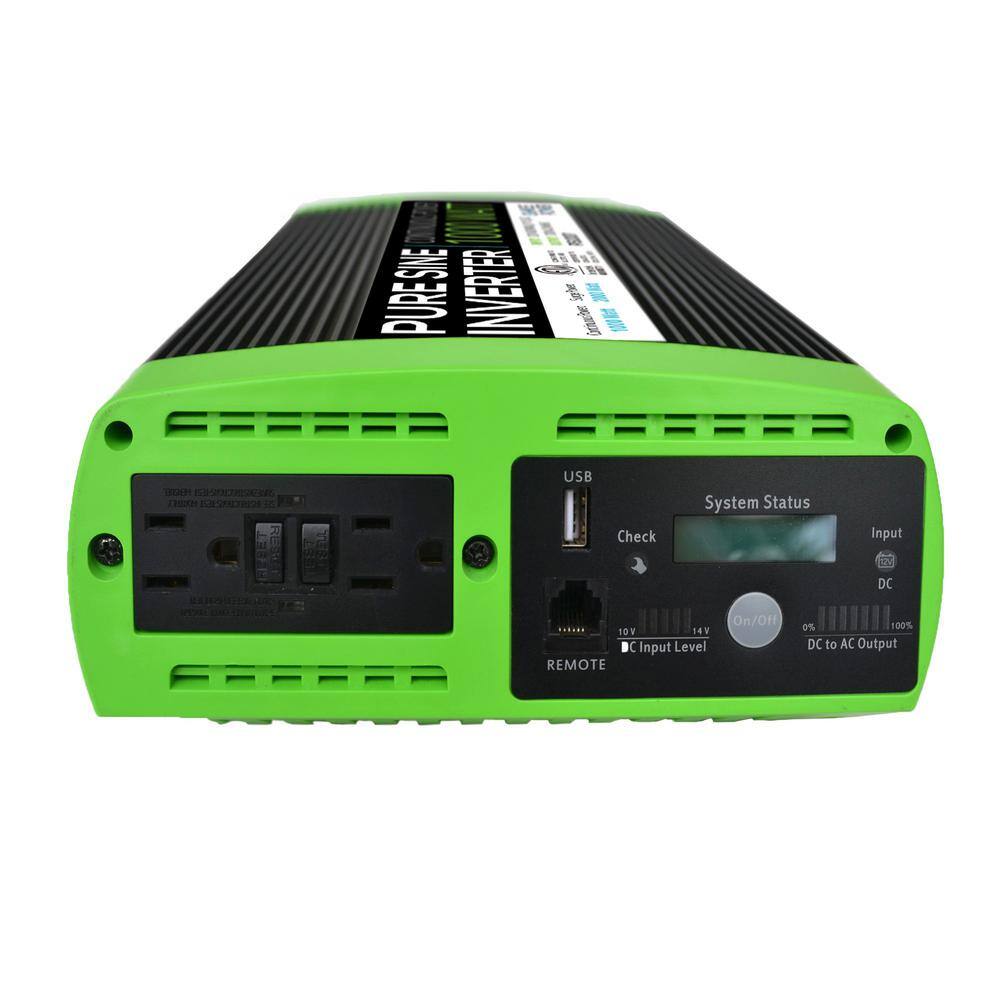 1000-Watt Continuous 2000-Watt Surge Peak Power Pure Sine Wave Inverter wDigital LCD Display PS1007