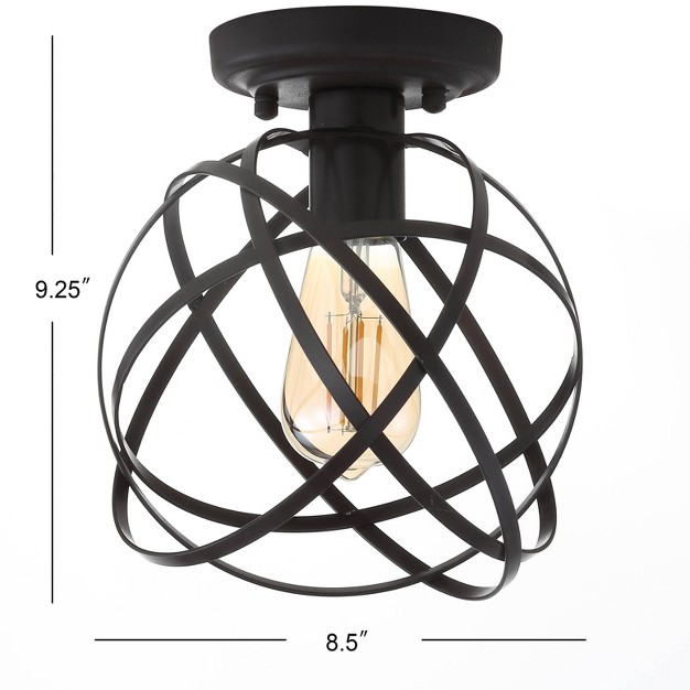 Metal Alba Orb Flush Mount includes Energy Efficient Light Bulb Jonathan Y