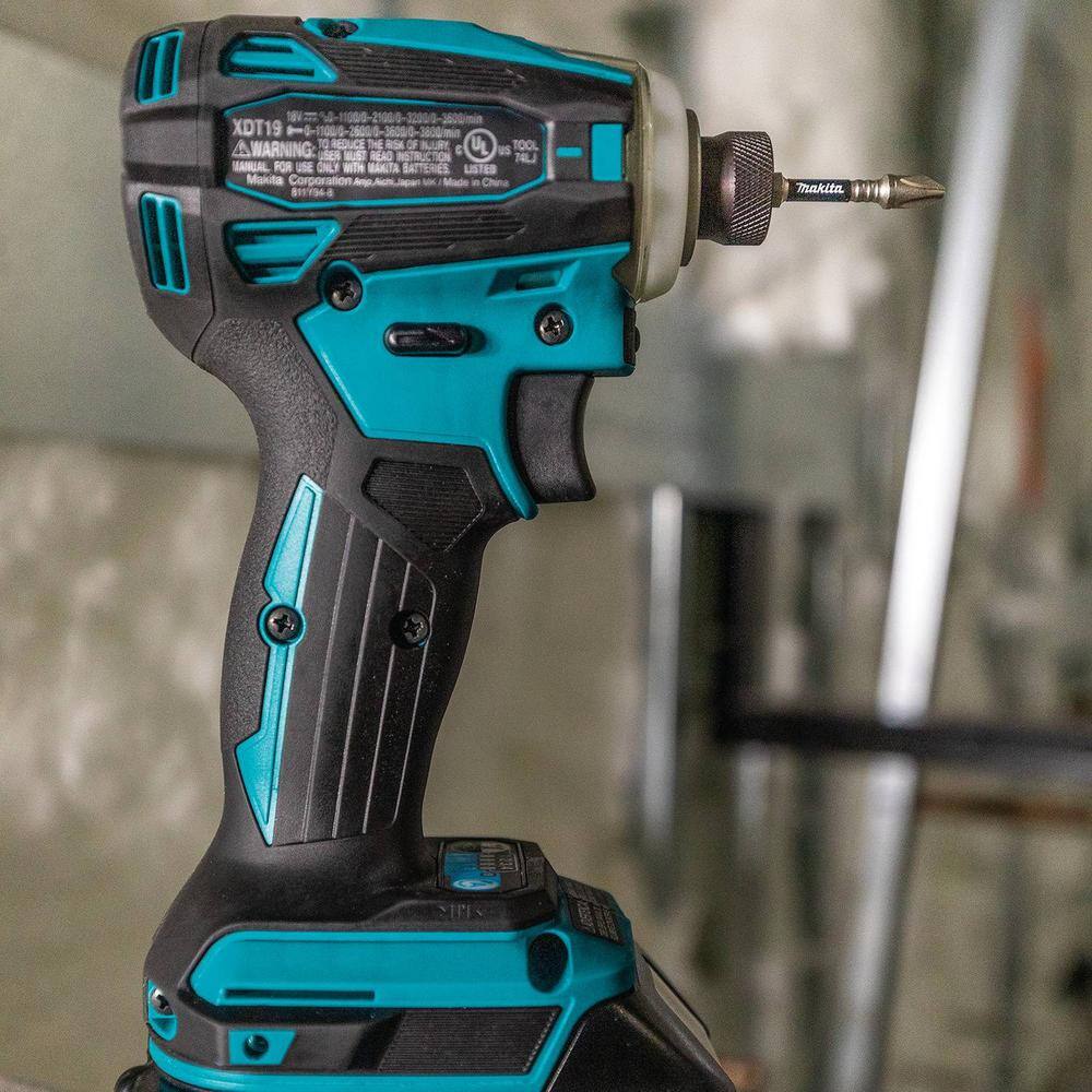 Makita 18V LXT Lithium-Ion Brushless Cordless Quick-Shift Mode 4-Speed Impact Driver Kit 2.0Ah XDT19R