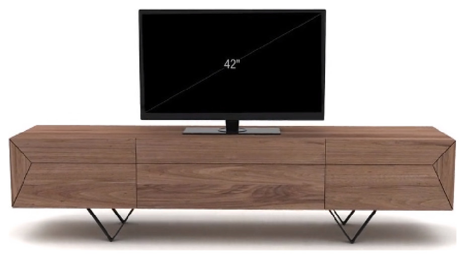 Solid Walnut TV Unit  Tikamoon Metric   Industrial   Entertainment Centers And Tv Stands   by Oroa   Distinctive Furniture  Houzz