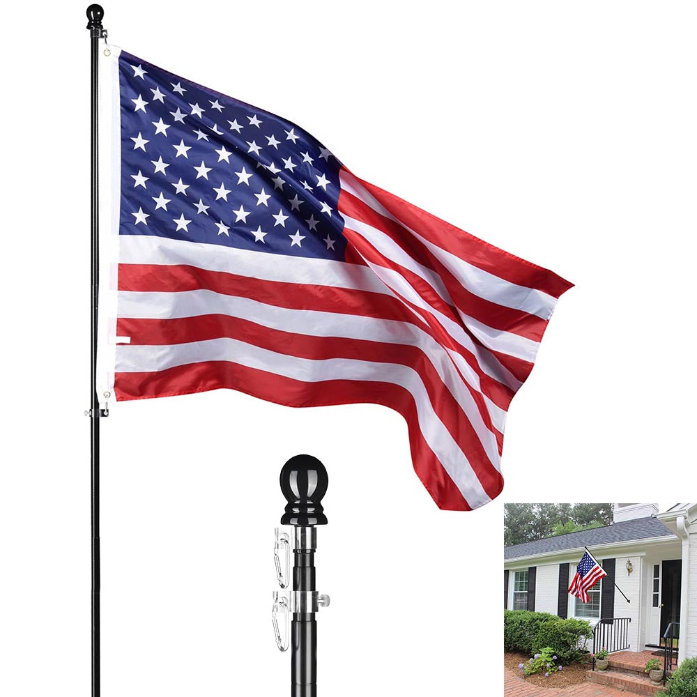 Yescom 6' American Aluminum Telescopic Flag Pole Set