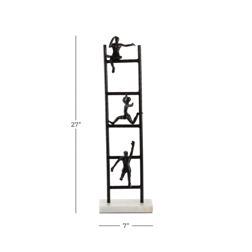 Black Iron Contemporary Sculpture Geometric 27 x 5 x 9   5 x 9 x 27