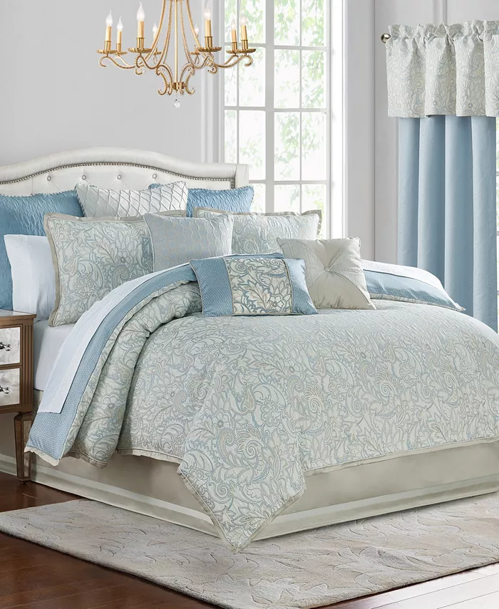 Waterford CLOSEOUT! Springdale Paisley Reversible 6 Piece Comforter Set， King