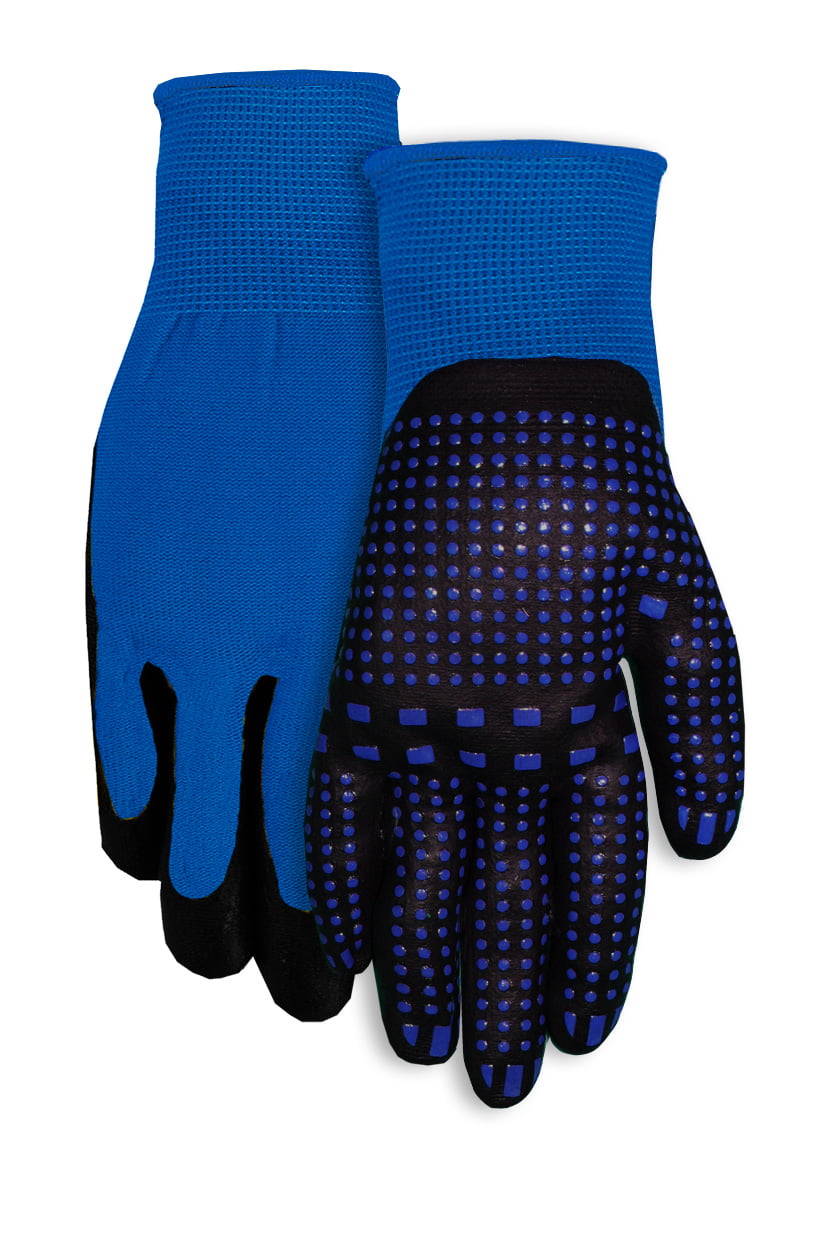 MidWest Gloves & Gear, Unisex, 6 Pack of Max Grip™ Gloves, Blue in color, Size SM