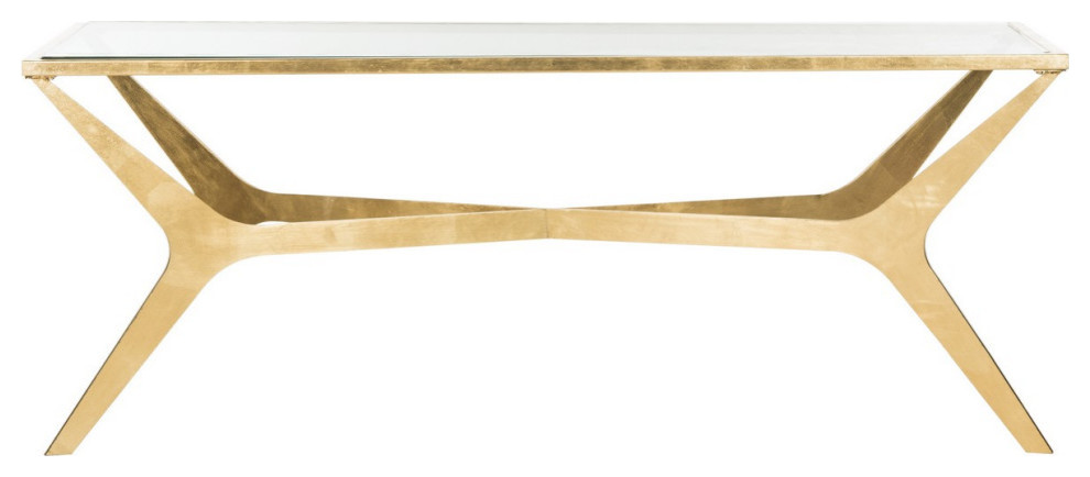 Leslie Gold Leaf Coffee Table   Contemporary   Coffee Tables   by AED Luxury Home Decor  Houzz