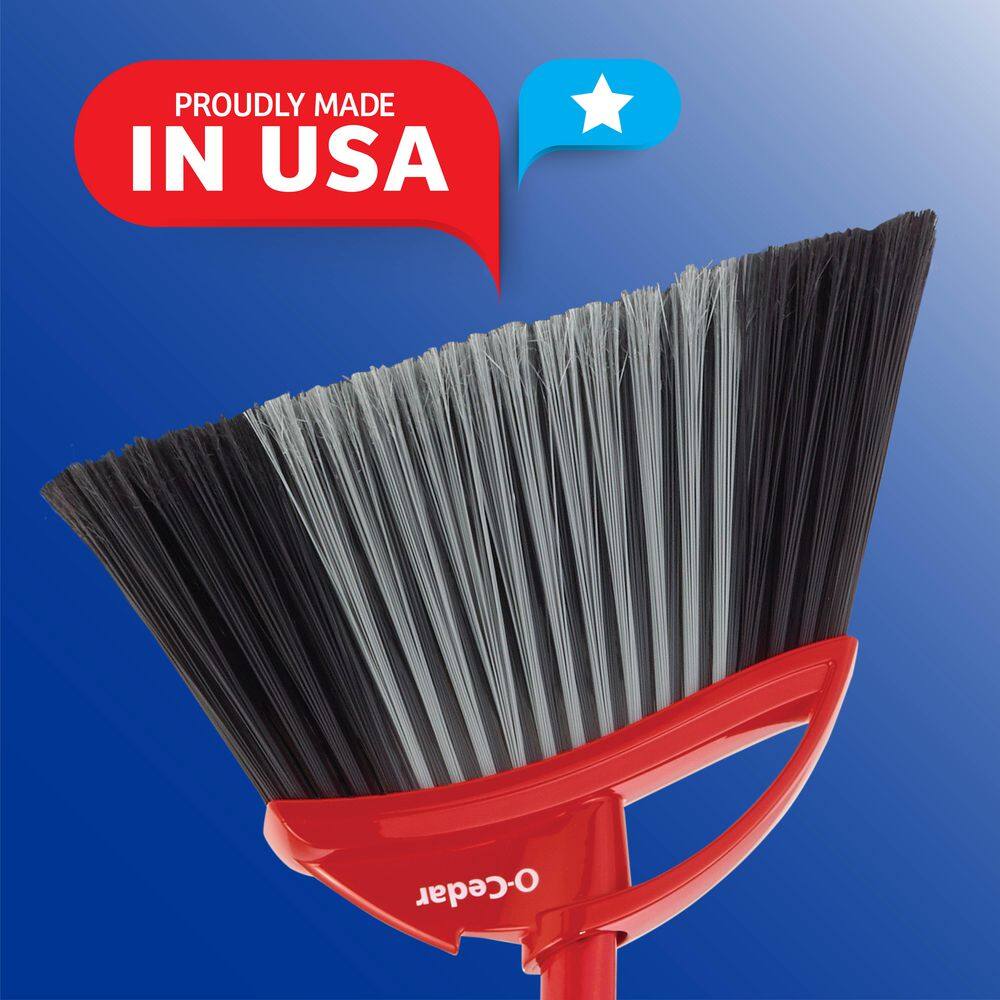 O-Cedar PowerCorner Pet Pro Angle Broom with Step On Dust Pan (3-Piece Handle) 168017