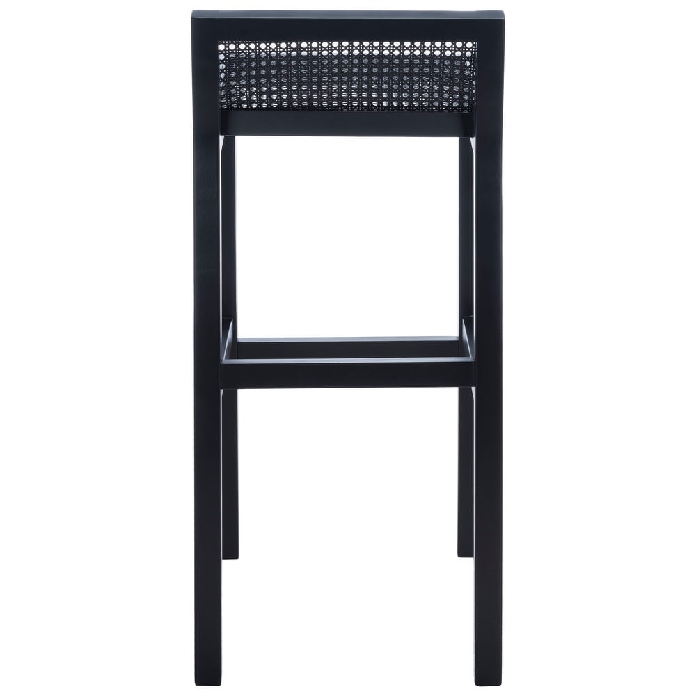 SAFAVIEH Saito Low Back Cane Bar Stool   16\