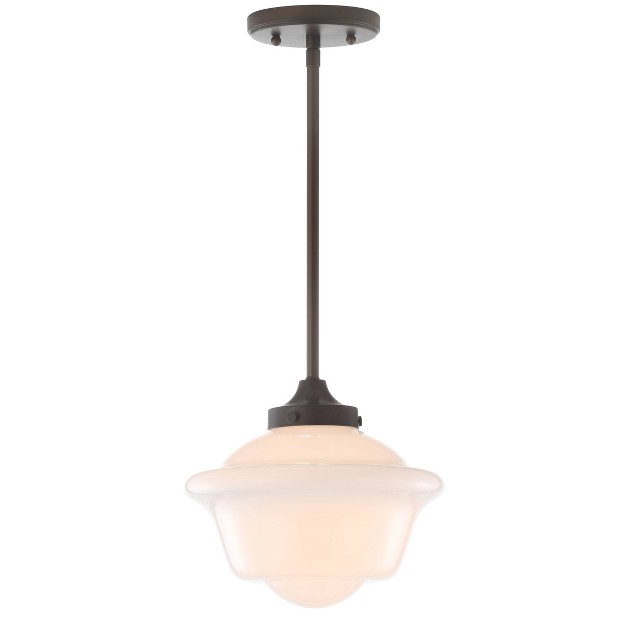 Adjustable Metal glass Kurtz Drop Pendant includes Energy Efficient Light Bulb Jonathan Y