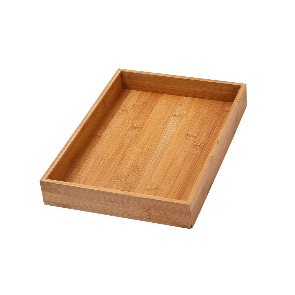 YBM Home   Kitchen Bamboo 14 inch Long x 10 inch Wide x 2 inch High Drawer Organizer Box