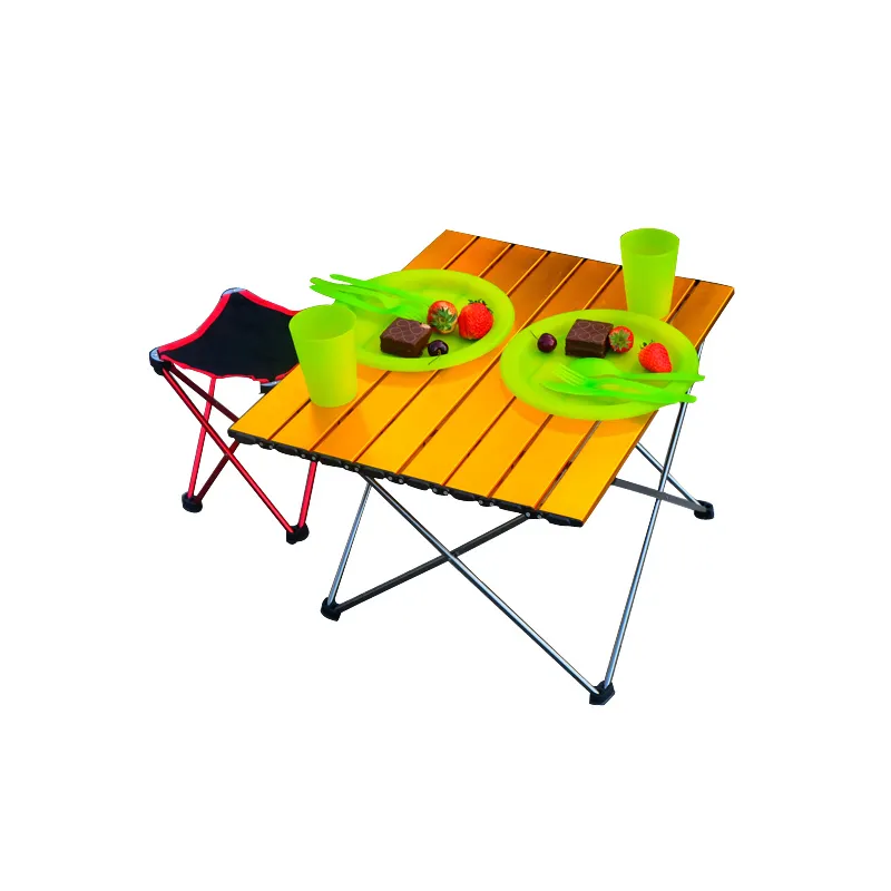 foldable  Camping Table Portable Aluminum Rectangular Folding Camping Outdoor Suitcase Picnic Tables