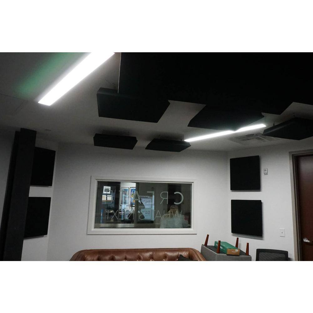 PROSOCOUSTIC WAVERoom Pro 1 in. x 24 in. x 24 in. Diffusion-Enhanced Sound Absorbing Acoustic Panel in Black WRP-Single-SmallPanel-BK