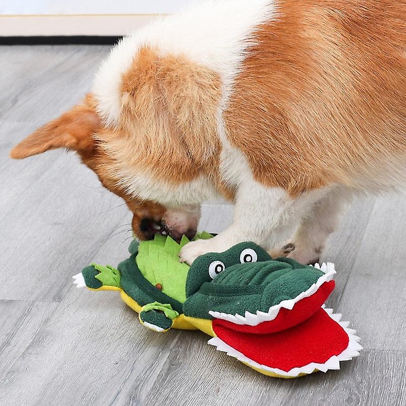 Crocodile dog snuffle toy