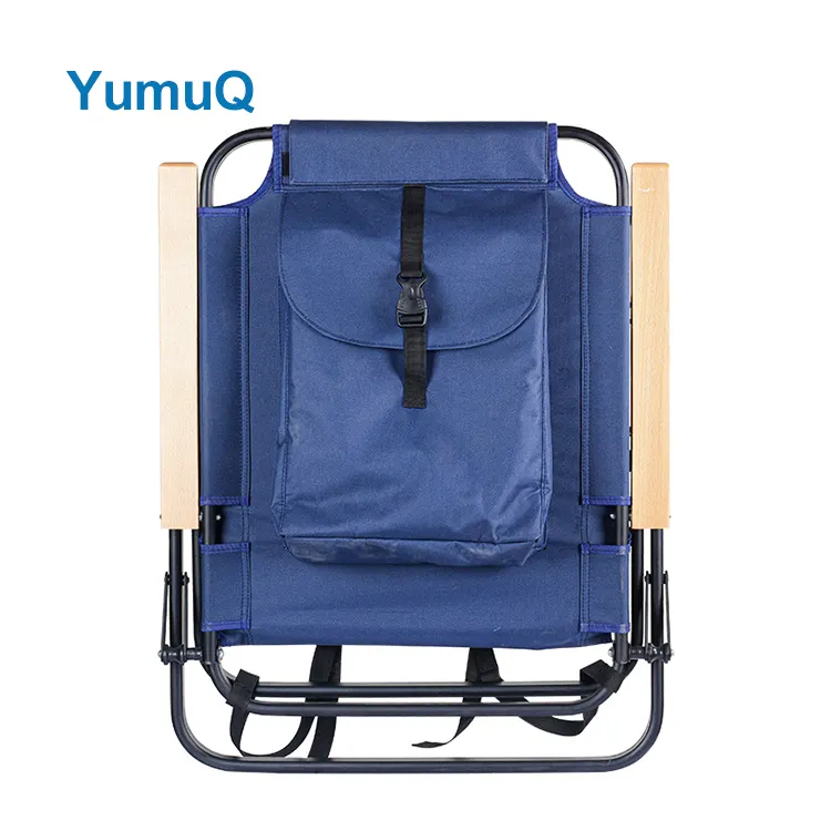 YumuQ Lightweight Steel Children Hiking Folding Wood Outdoor Camping Portable Chair Kermit Detachable