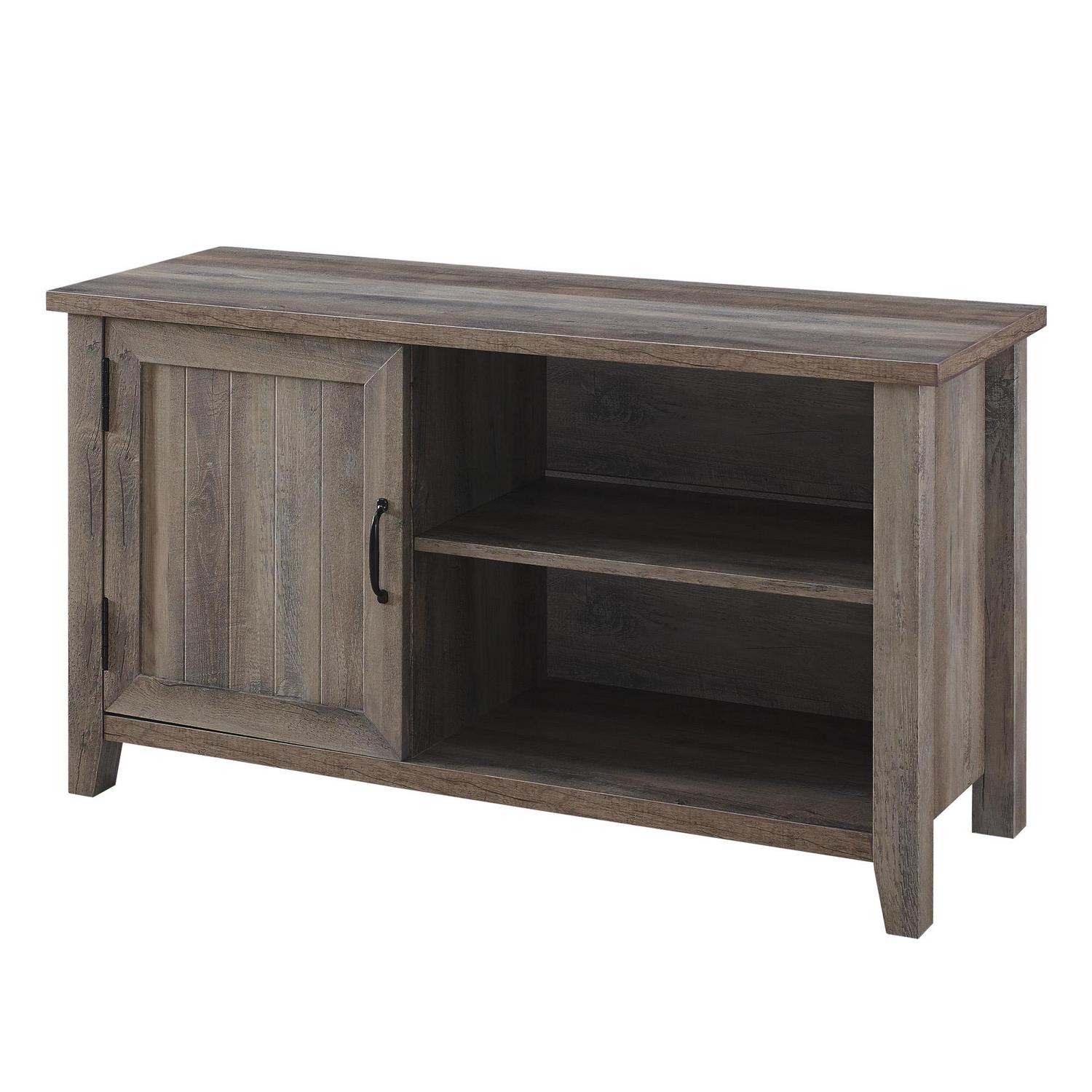 Manor Park Farmhouse 1 Door TV Stand for TVs up to 50  Grey Wash  Crowdfused