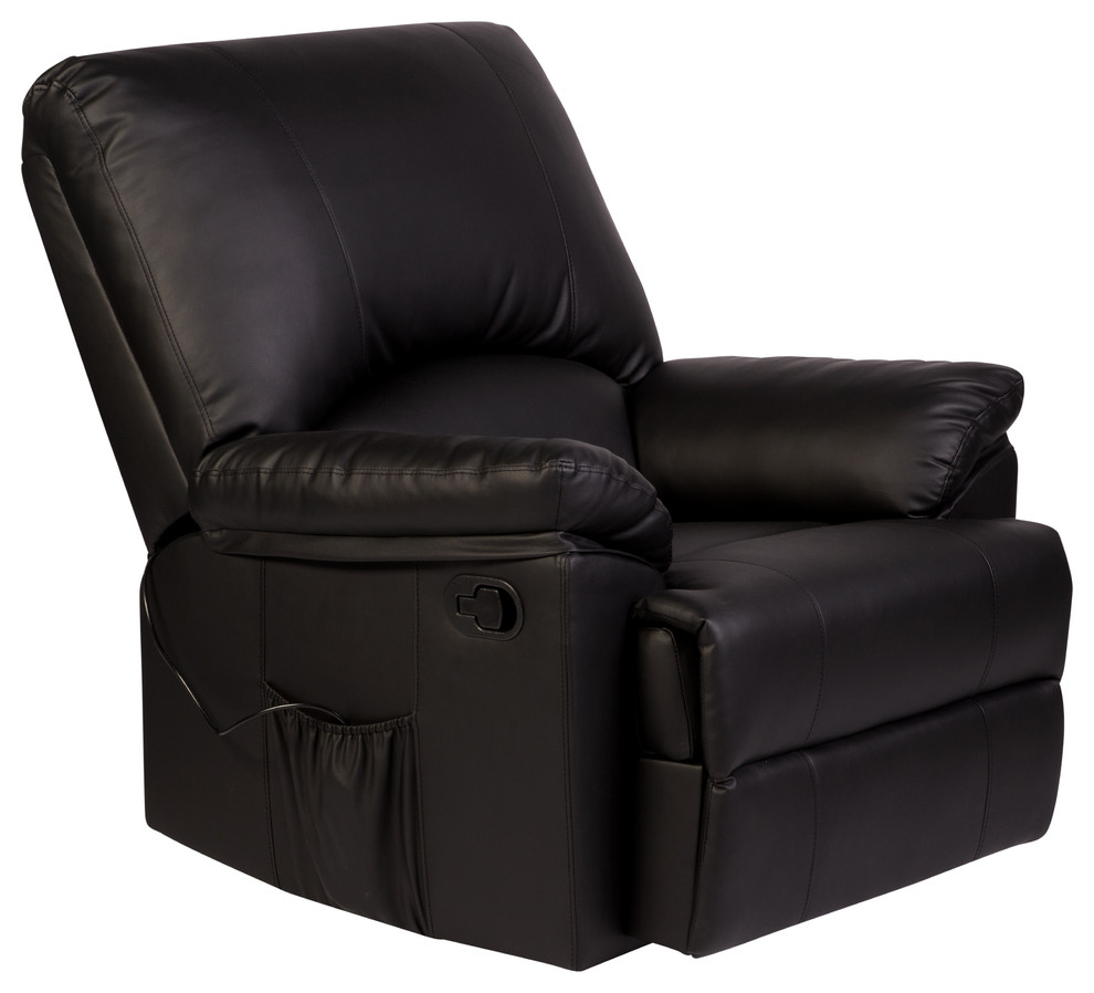 Relaxzen Reynolds Rocker Recliner With Heat and Massage   Modern   Massage Chairs   by Comfort Products  Houzz