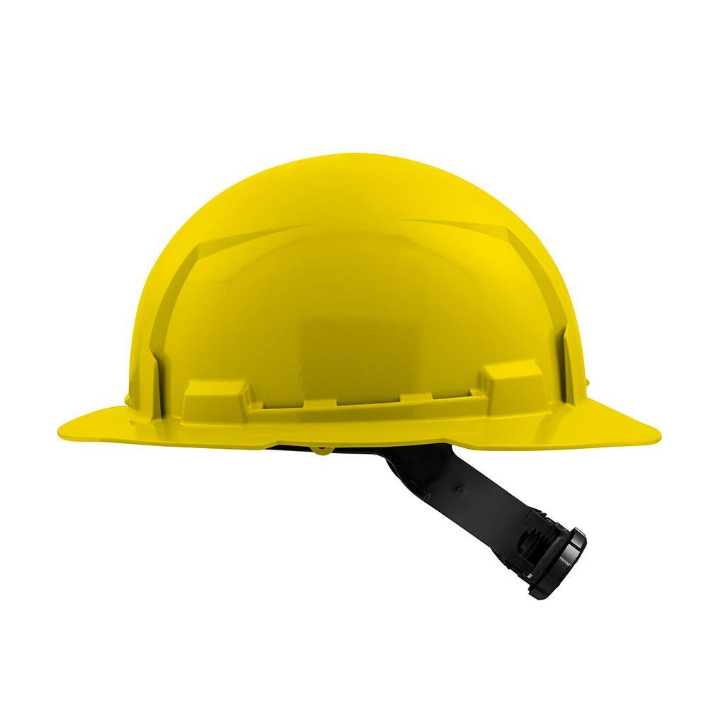 MW BOLT Yellow Type 1 Class E Full Brim Non-Vented Hard Hat with 4 Point Ratcheting Suspension (10-Pack) 48-73-1103X10