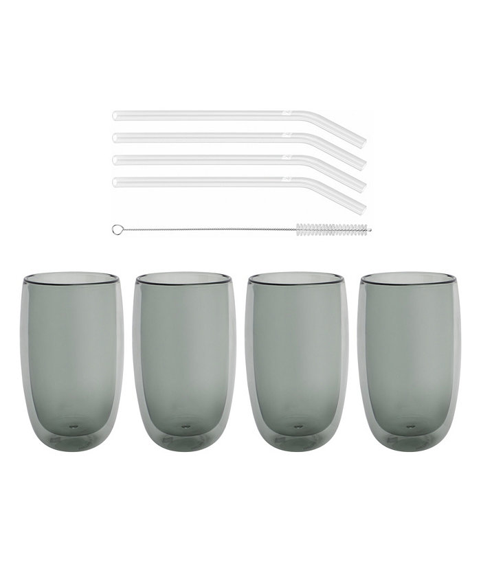 Zwilling Sorrento Latte Glass Smoke 11.8oz. Promo 8pc Set