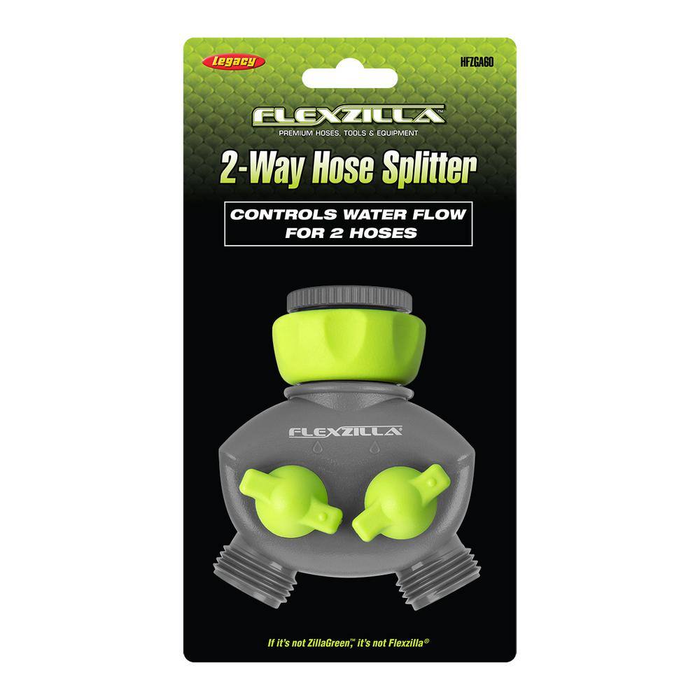 Flexzilla 2-Way Hose Splitter ZillaGreenGray HFZGA60