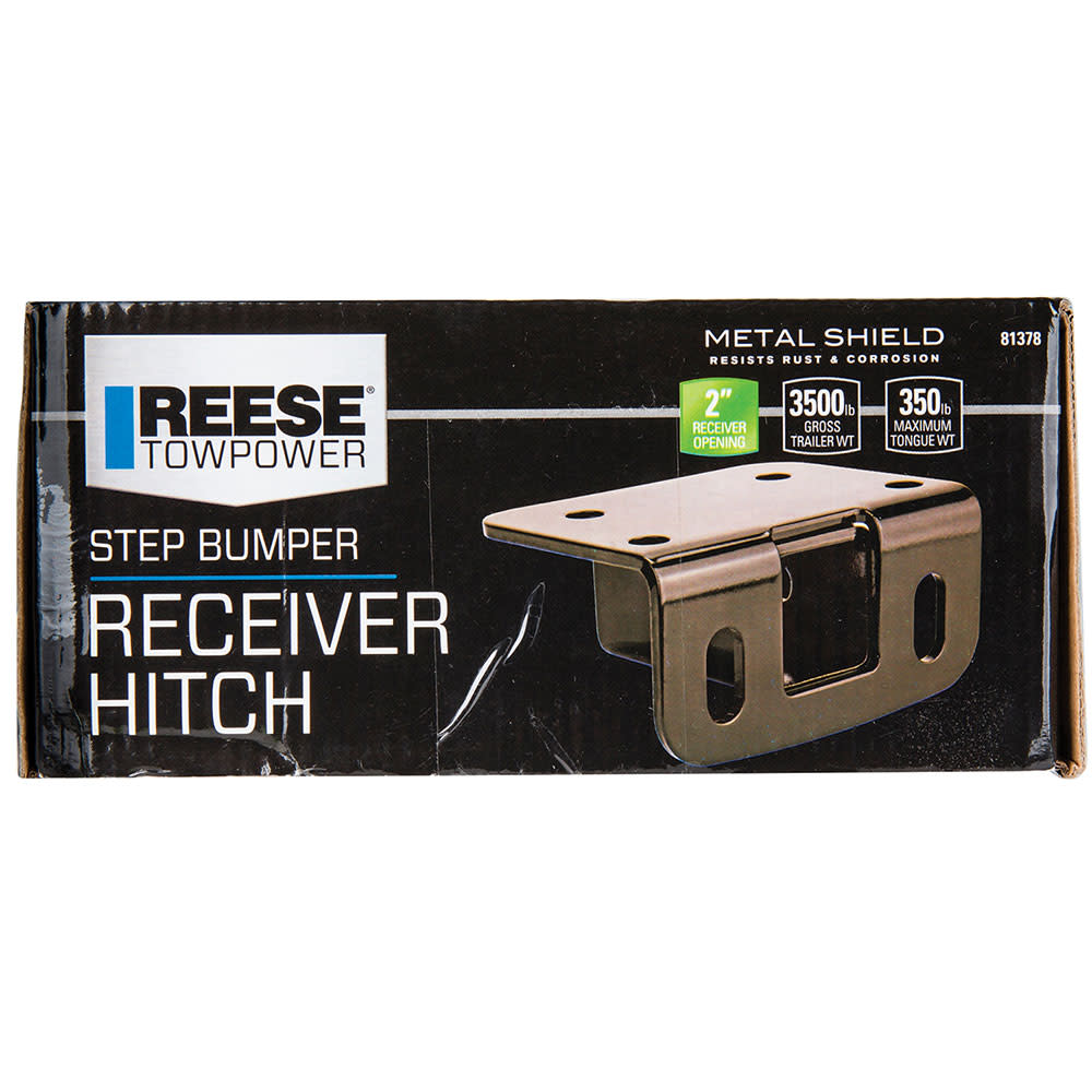 Reese 3500 lbs Black Step Bumper Trailer Hitch