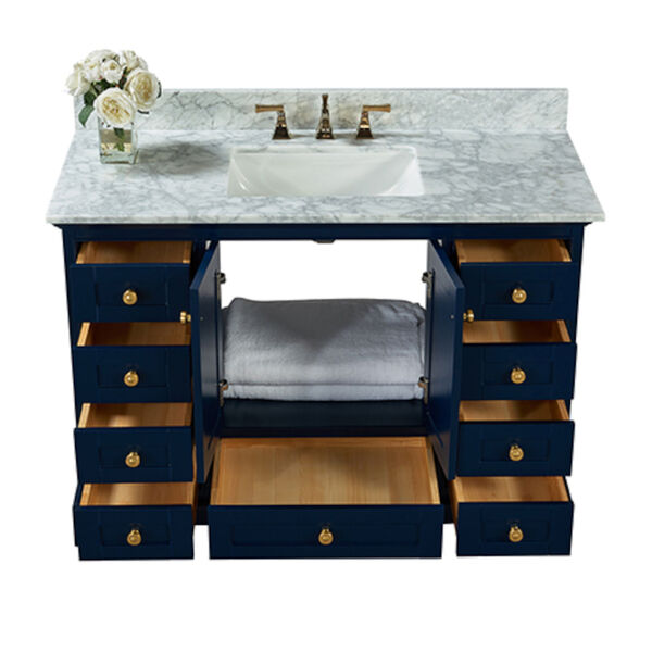 Audrey Heritage Blue White 48-Inch Vanity Console