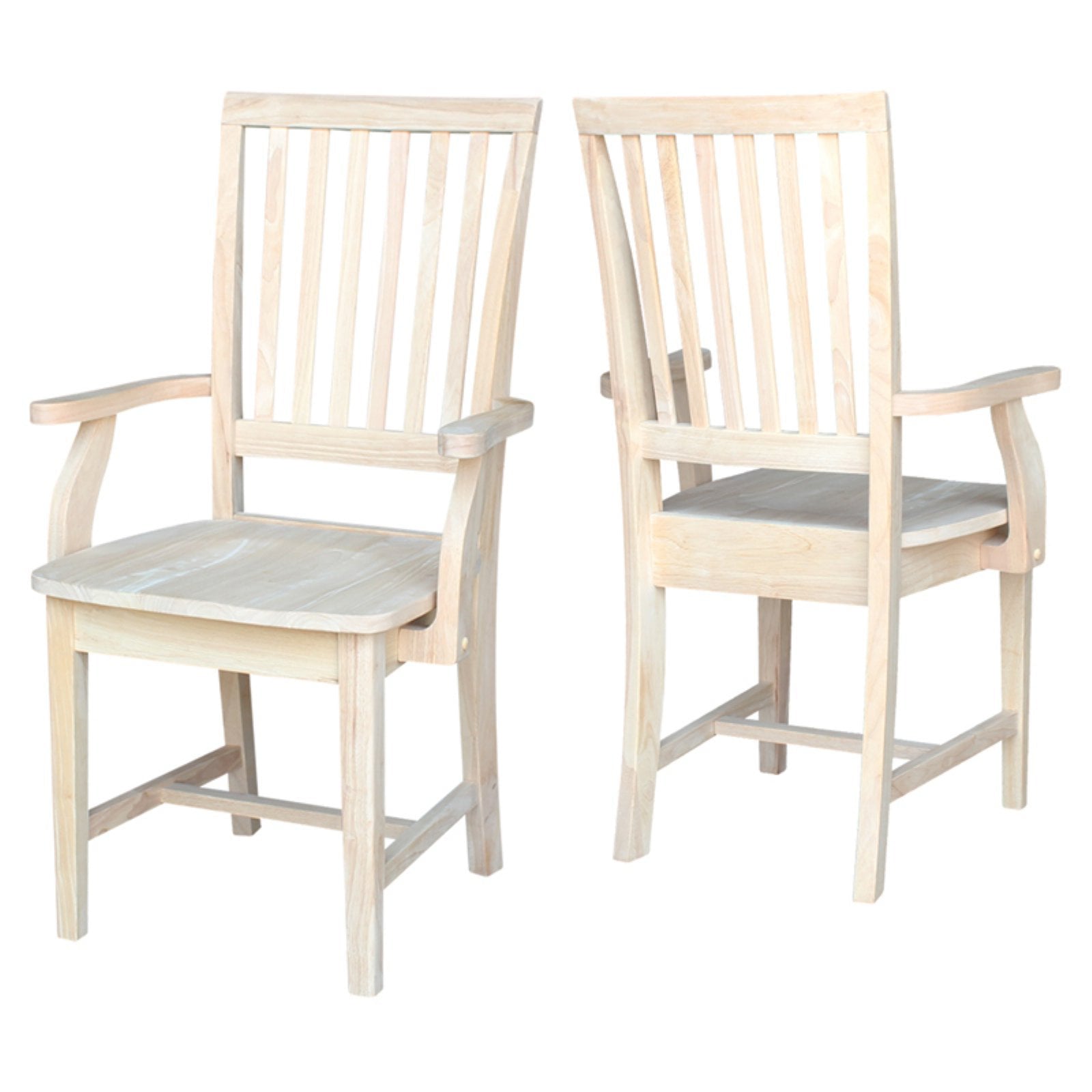 International Concepts Wood Mission Side Chair with Arms - 39.2