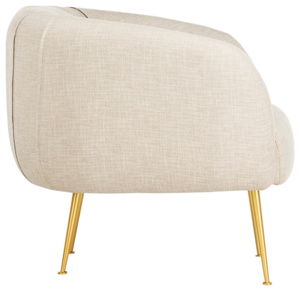 Natal Poly Blend Accent Chair Oatmeal   Midcentury   Armchairs And Accent Chairs   by Love Sofa  Houzz