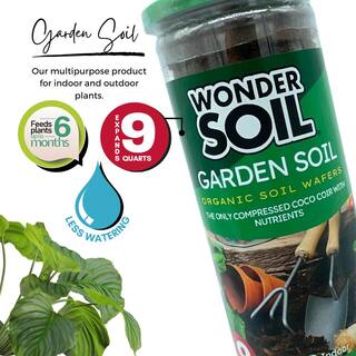 WONDER SOIL Premium Organic Expanding Coco Coir Seed Starting and Garden Soil Wafers WSSGP