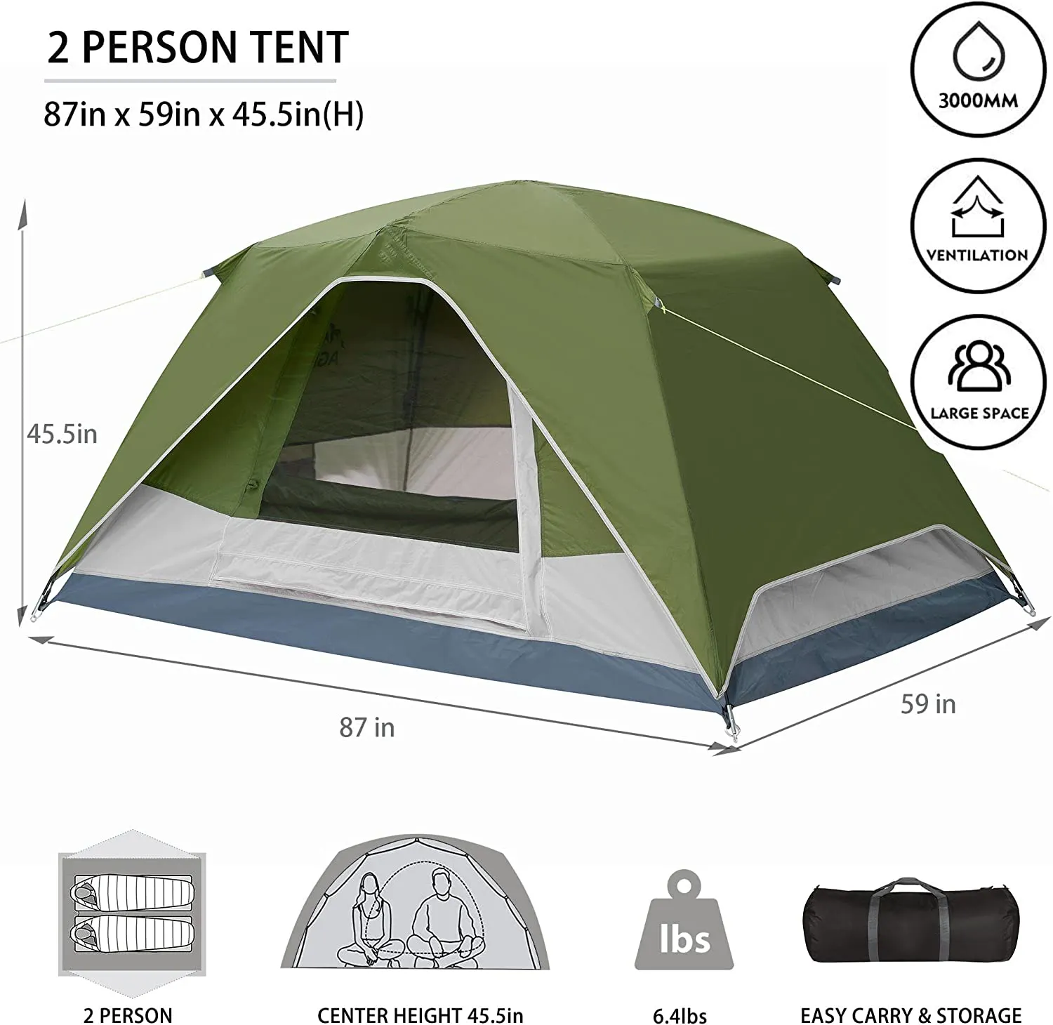 Outdoor Lightweight 2 Persons Folding Portable Automatic Waterproof Outdoor Tent Camping Tent