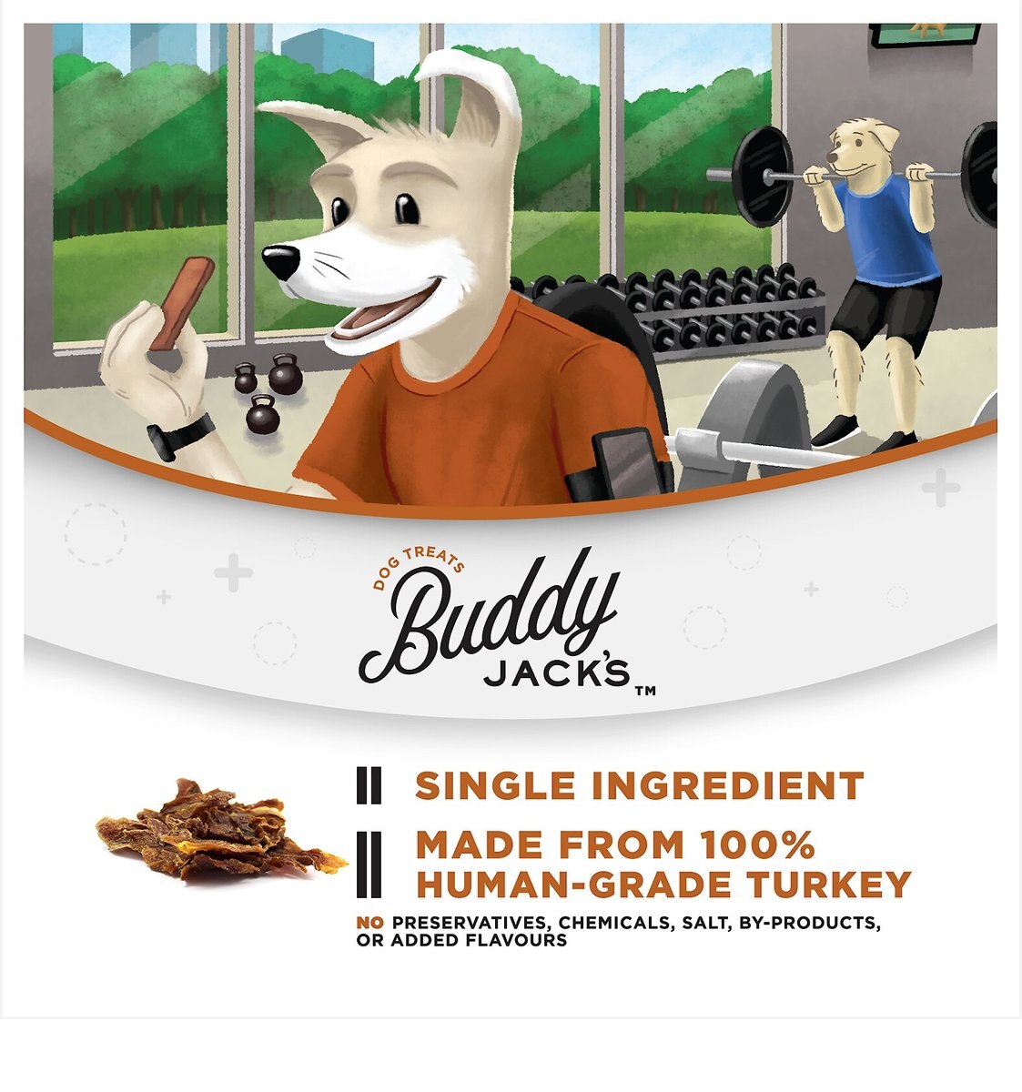 Buddy Jack's Turkey Jerky Human-Grade Dog Treats