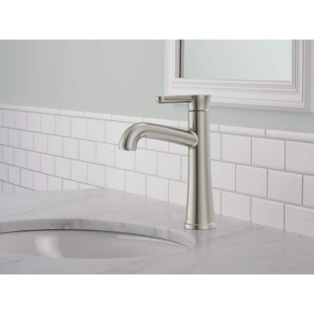 Delta Greydon Single Handle Single Hole Bathroom Faucet in Spotshield Brushed Nickel