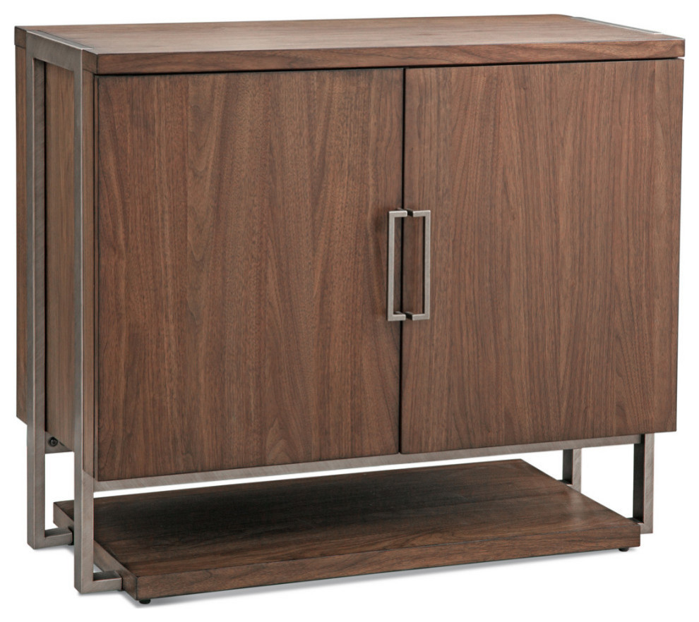 Brooke Cabinet Brown Steel  Wood   Midcentury   Accent Chests And Cabinets   by BASSETT MIRROR CO.  Houzz