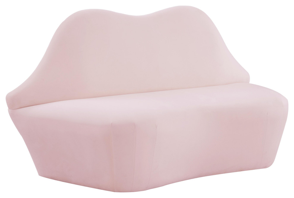 Lips Velvet Settee   Eclectic   Loveseats   by TOV Furniture  Houzz