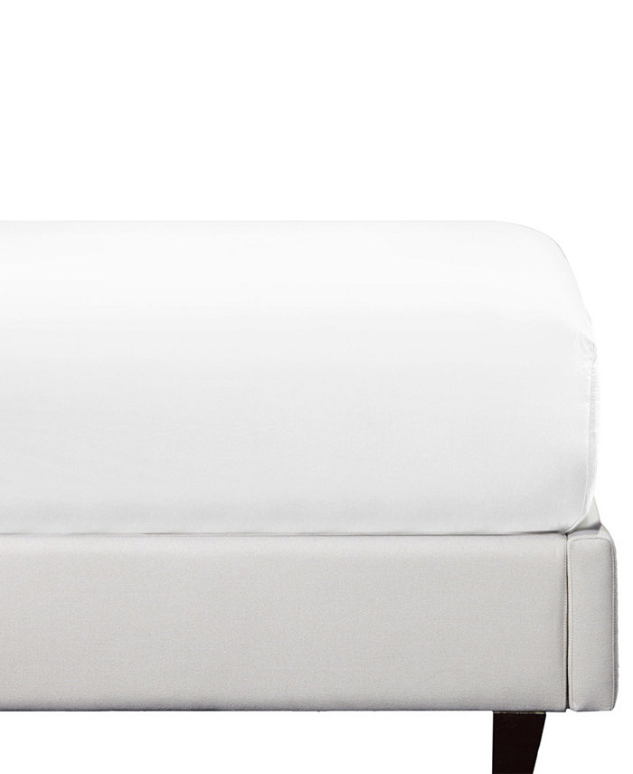 California Design Den Cool Percale Fitted Sheet Only， 100% Organic Cotton， Fully Elasticized with Deep Pockets by - Twin XL