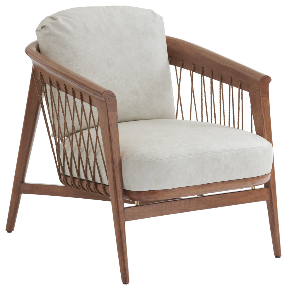 Davita Leather Chair   Midcentury   Armchairs And Accent Chairs   by Lexington Home Brands  Houzz