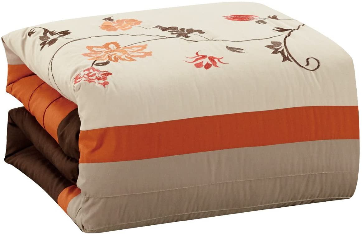 Chezmoi Collection Chezmoi Collection Contemporary 7 Piece Comforter Sets Queen with Comforter and Shams and Bed Skirt and Decorative Pillows and Breakfast Cushion