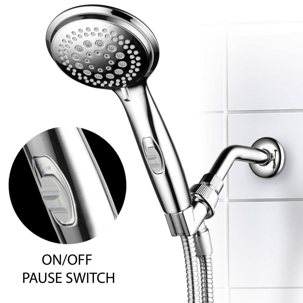 Dream Spa 9-Spray 4 in. Single Wall Mount Handheld Rain Shower Head in Chrome 21459