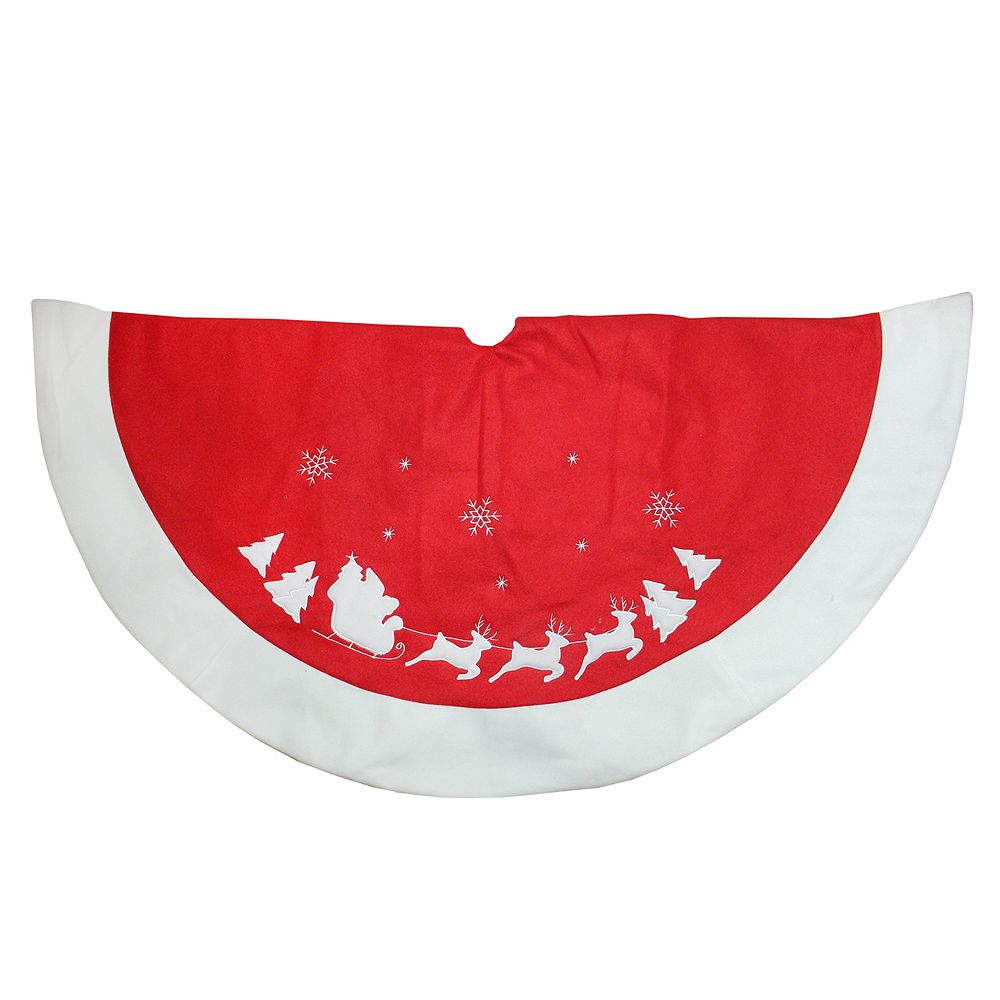 Northlight Seasonal 46-in. Santa and Reindeer Christmas Tree Skirt