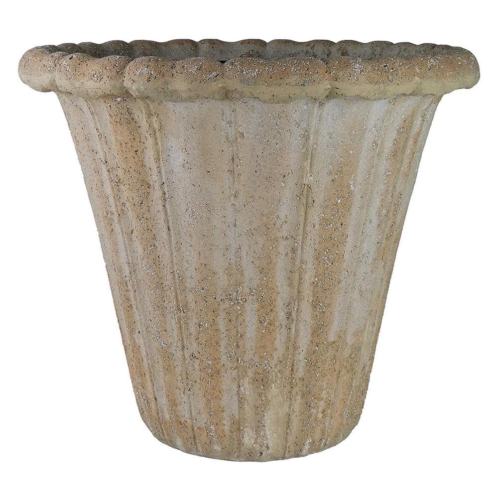 Classic Home and Garden 22 in. Natural Lava Stone Flower Pot Planter LS6000