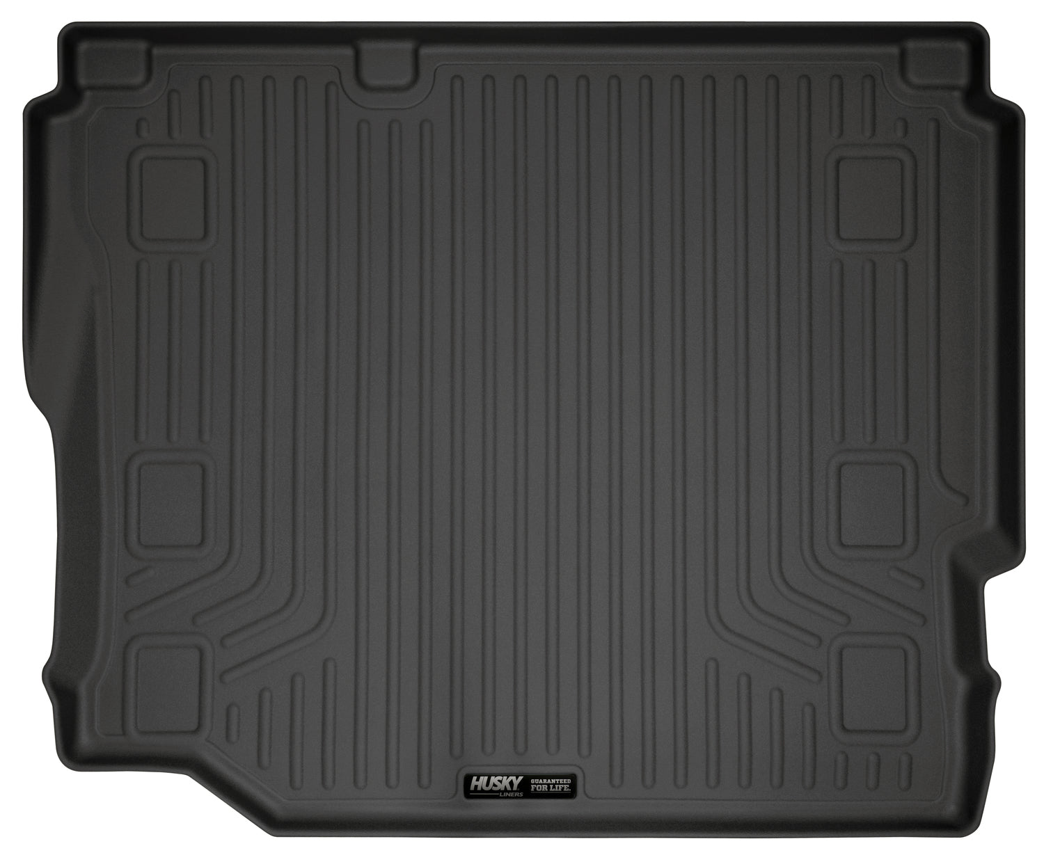 Husky Liners Weatherbeater Series Cargo Liner Black Fits 18-21 Jeep Wrangler; 4 Door Only; Cloth Seats Wrangler does not have subwoofer