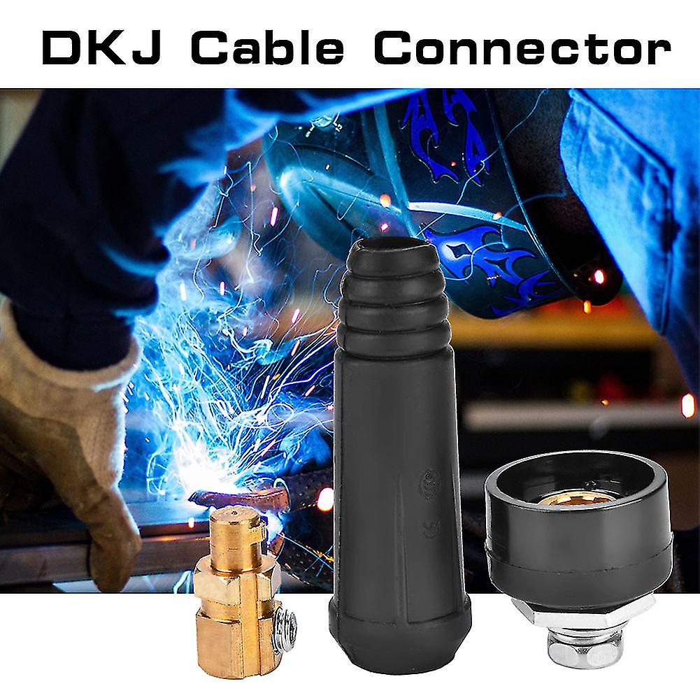 1Pcs DKJ10-25 Black European Style Welding Cable Rapid Connector Quick Fitting Adapter